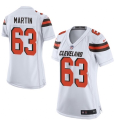 Women's Nike Cleveland Browns #63 Marcus Martin Game White NFL Jersey