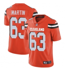 Youth Nike Cleveland Browns #63 Marcus Martin Elite Orange Alternate NFL Jersey