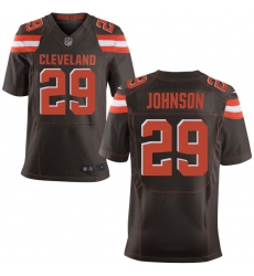 Men's Nike Cleveland Browns #29 Duke Johnson Elite Brown Team Color NFL Jersey