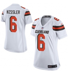 Women's Nike Cleveland Browns #6 Cody Kessler Game White NFL Jersey