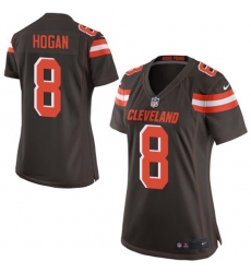 Women's Nike Cleveland Browns #8 Kevin Hogan Game Brown Team Color NFL Jersey