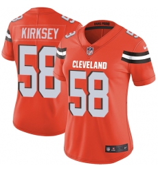 Women's Nike Cleveland Browns #58 Christian Kirksey Elite Orange Alternate NFL Jersey