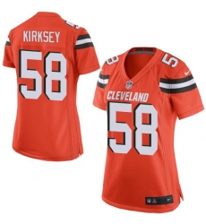 Women's Nike Cleveland Browns #58 Christian Kirksey Game Orange Alternate NFL Jersey
