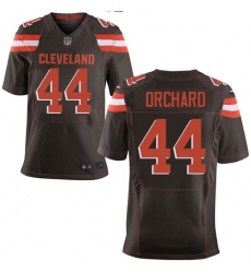 Men's Nike Cleveland Browns #44 Nate Orchard Elite Brown Team Color NFL Jersey