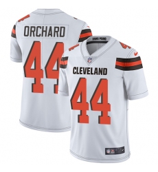 Men's Nike Cleveland Browns #44 Nate Orchard White Vapor Untouchable Limited Player NFL Jersey