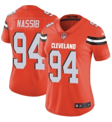 Women's Nike Cleveland Browns #94 Carl Nassib Elite Orange Alternate NFL Jersey