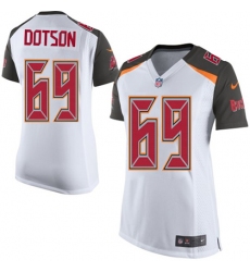 Women's Nike Tampa Bay Buccaneers #69 Demar Dotson Game White NFL Jersey