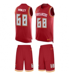 Men's Nike Tampa Bay Buccaneers #68 Joe Hawley Limited Red Tank Top Suit NFL Jersey