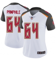 Women's Nike Tampa Bay Buccaneers #64 Kevin Pamphile Elite White NFL Jersey