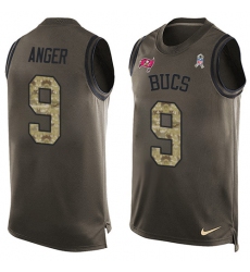 Men's Nike Tampa Bay Buccaneers #9 Bryan Anger Limited Green Salute to Service Tank Top NFL Jersey