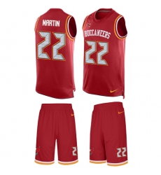 Men's Nike Tampa Bay Buccaneers #22 Doug Martin Limited Red Tank Top Suit NFL Jersey