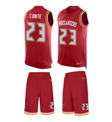 Men's Nike Tampa Bay Buccaneers #23 Chris Conte Limited Red Tank Top Suit NFL Jersey
