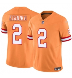Men's Tampa Bay Buccaneers #2 Emeka Egbuka Orange 2025 Draft F.U.S.E. Throwback Limited Football Stitched Jersey
