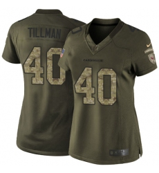 Women's Nike Arizona Cardinals #40 Pat Tillman Elite Green Salute to Service NFL Jersey