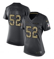 Women's Nike Los Angeles Chargers #52 Denzel Perryman Limited Black 2016 Salute to Service NFL Jersey