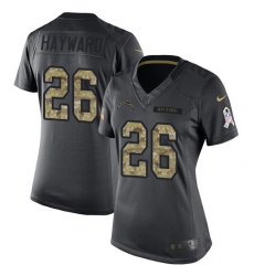 Women's Nike Los Angeles Chargers #26 Casey Hayward Limited Black 2016 Salute to Service NFL Jersey
