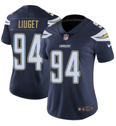Women's Nike Los Angeles Chargers #94 Corey Liuget Elite Navy Blue Team Color NFL Jersey