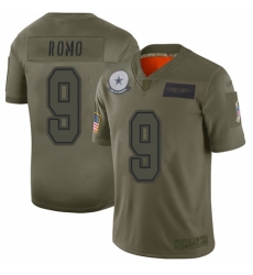 Men's Dallas Cowboys #9 Tony Romo Limited Camo 2019 Salute to Service Football Jersey