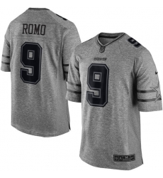 Men's Nike Dallas Cowboys #9 Tony Romo Limited Gray Gridiron NFL Jersey