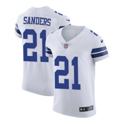 Men's Nike Dallas Cowboys #21 Deion Sanders Elite White NFL Jersey