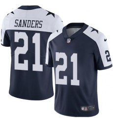 Youth Nike Dallas Cowboys #21 Deion Sanders Navy Blue Throwback Alternate Vapor Untouchable Limited Player NFL Jersey
