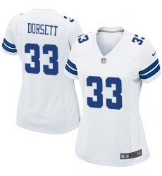 Women's Nike Dallas Cowboys #33 Tony Dorsett Game White NFL Jersey