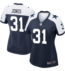 Women's Nike Dallas Cowboys #31 Byron Jones Game Navy Blue Throwback Alternate NFL Jersey