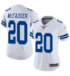 Women's Nike Dallas Cowboys #20 Darren McFadden Elite White NFL Jersey