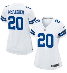 Women's Nike Dallas Cowboys #20 Darren McFadden Game White NFL Jersey