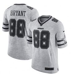 Men's Nike Dallas Cowboys #88 Dez Bryant Limited Gray Gridiron II NFL Jersey