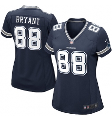 Women's Nike Dallas Cowboys #88 Dez Bryant Game Navy Blue Team Color NFL Jersey