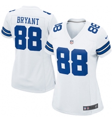 Women's Nike Dallas Cowboys #88 Dez Bryant Game White NFL Jersey