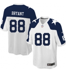 Youth Nike Dallas Cowboys #88 Dez Bryant Elite White Throwback Alternate NFL Jersey