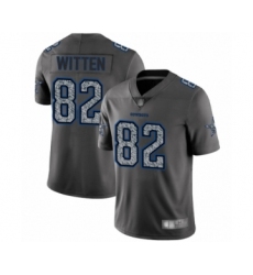 Men's Dallas Cowboys #82 Jason Witten Gray Static Fashion Limited Football Jersey
