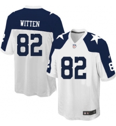 Youth Nike Dallas Cowboys #82 Jason Witten Elite White Throwback Alternate NFL Jersey