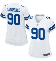 Women's Nike Dallas Cowboys #90 Demarcus Lawrence Game White NFL Jersey
