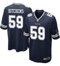 Men's Nike Dallas Cowboys #59 Anthony Hitchens Game Navy Blue Team Color NFL Jersey
