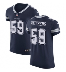 Men's Nike Dallas Cowboys #59 Anthony Hitchens Navy Blue Team Color Vapor Untouchable Elite Player NFL Jersey