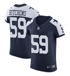 Men's Nike Dallas Cowboys #59 Anthony Hitchens Navy Blue Throwback Alternate Vapor Untouchable Elite Player NFL Jersey