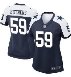 Women's Nike Dallas Cowboys #59 Anthony Hitchens Game Navy Blue Throwback Alternate NFL Jersey