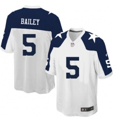 Men's Nike Dallas Cowboys #5 Dan Bailey Game White Throwback Alternate NFL Jersey