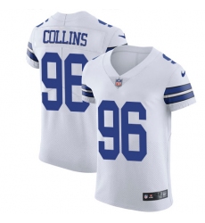 Men's Nike Dallas Cowboys #96 Maliek Collins Elite White NFL Jersey