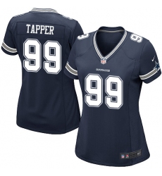 Women's Nike Dallas Cowboys #99 Charles Tapper Game Navy Blue Team Color NFL Jersey