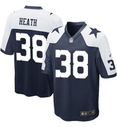 Men's Nike Dallas Cowboys #38 Jeff Heath Game Navy Blue Throwback Alternate NFL Jersey