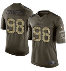 Men's Nike Dallas Cowboys #98 Tyrone Crawford Elite Green Salute to Service NFL Jersey