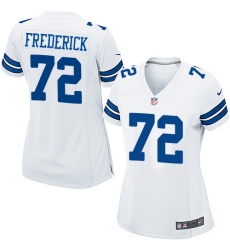Women's Nike Dallas Cowboys #72 Travis Frederick Game White NFL Jersey