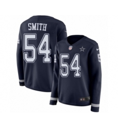Women's Nike Dallas Cowboys #54 Jaylon Smith Limited Navy Blue Therma Long Sleeve NFL Jersey