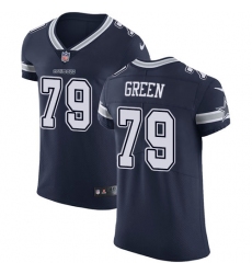 Men's Nike Dallas Cowboys #79 Chaz Green Navy Blue Team Color Vapor Untouchable Elite Player NFL Jersey