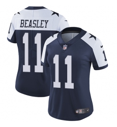 Women's Nike Dallas Cowboys #11 Cole Beasley Elite Navy Blue Throwback Alternate NFL Jersey