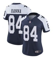Women's Nike Dallas Cowboys #84 James Hanna Elite Navy Blue Throwback Alternate NFL Jersey